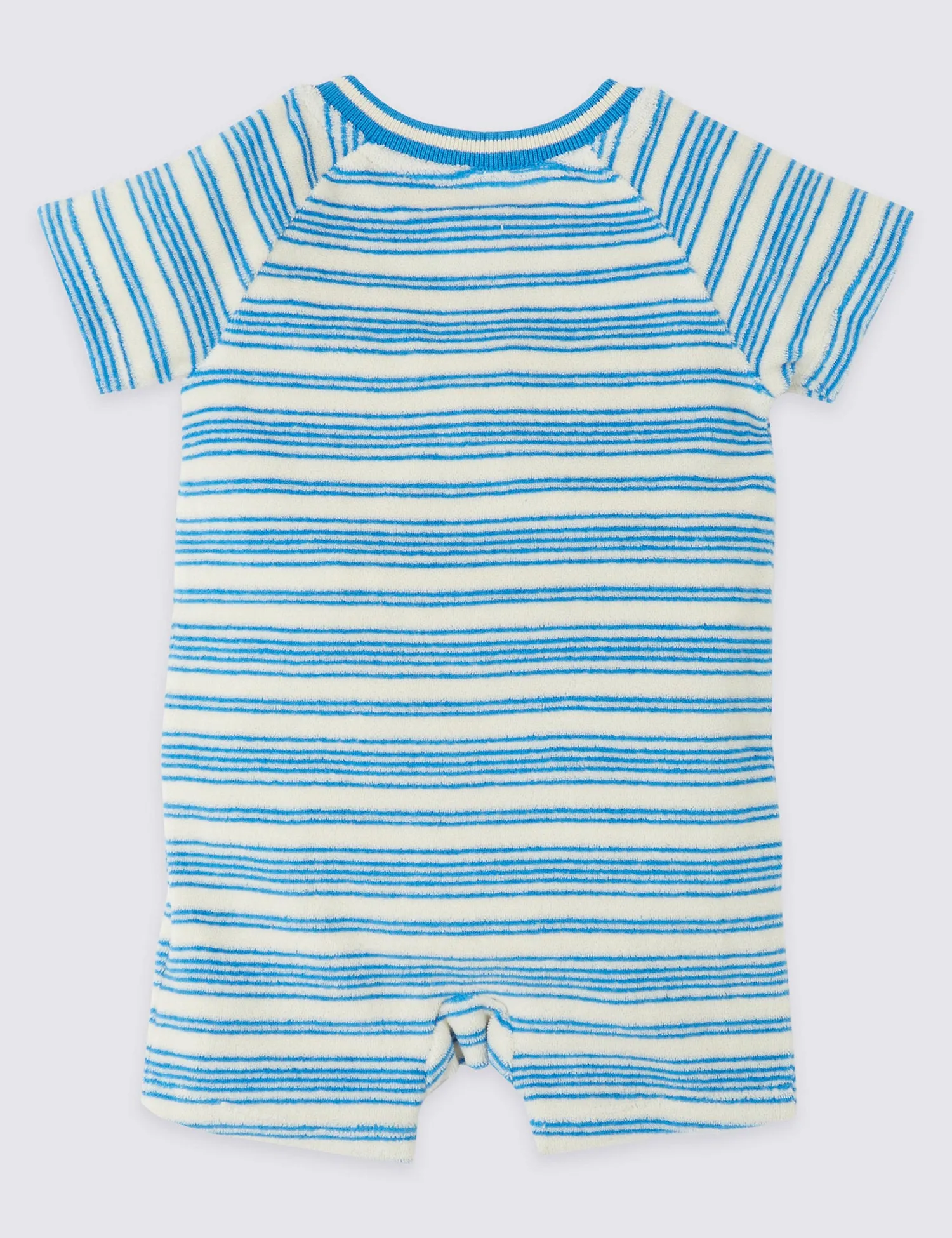 Cotton Rich Striped Towelling Romper