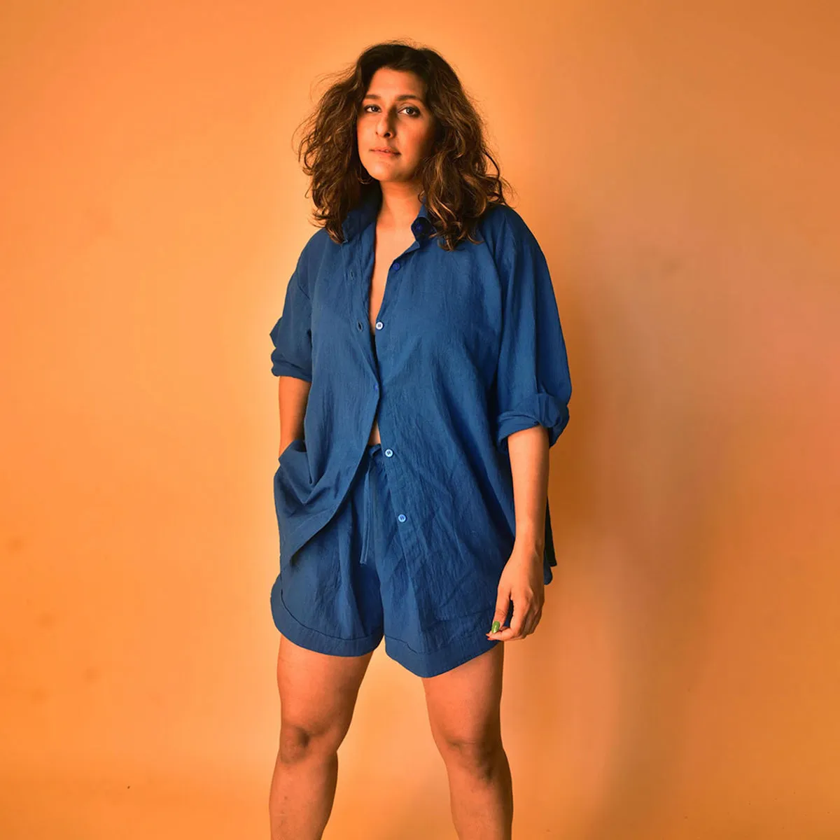 Cotton Shorts for Women | Blue