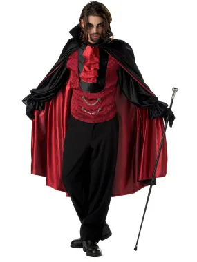 Count Bloodthirst Mens Classic Dracula Halloween Vampire Costume