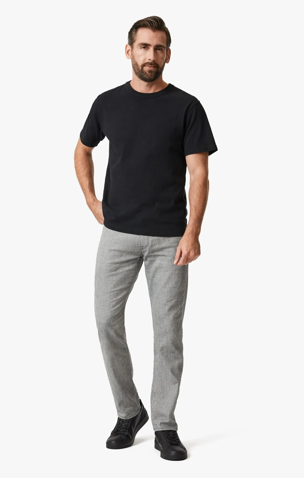 Courage Straight Leg Pants In Anthracite Hemp