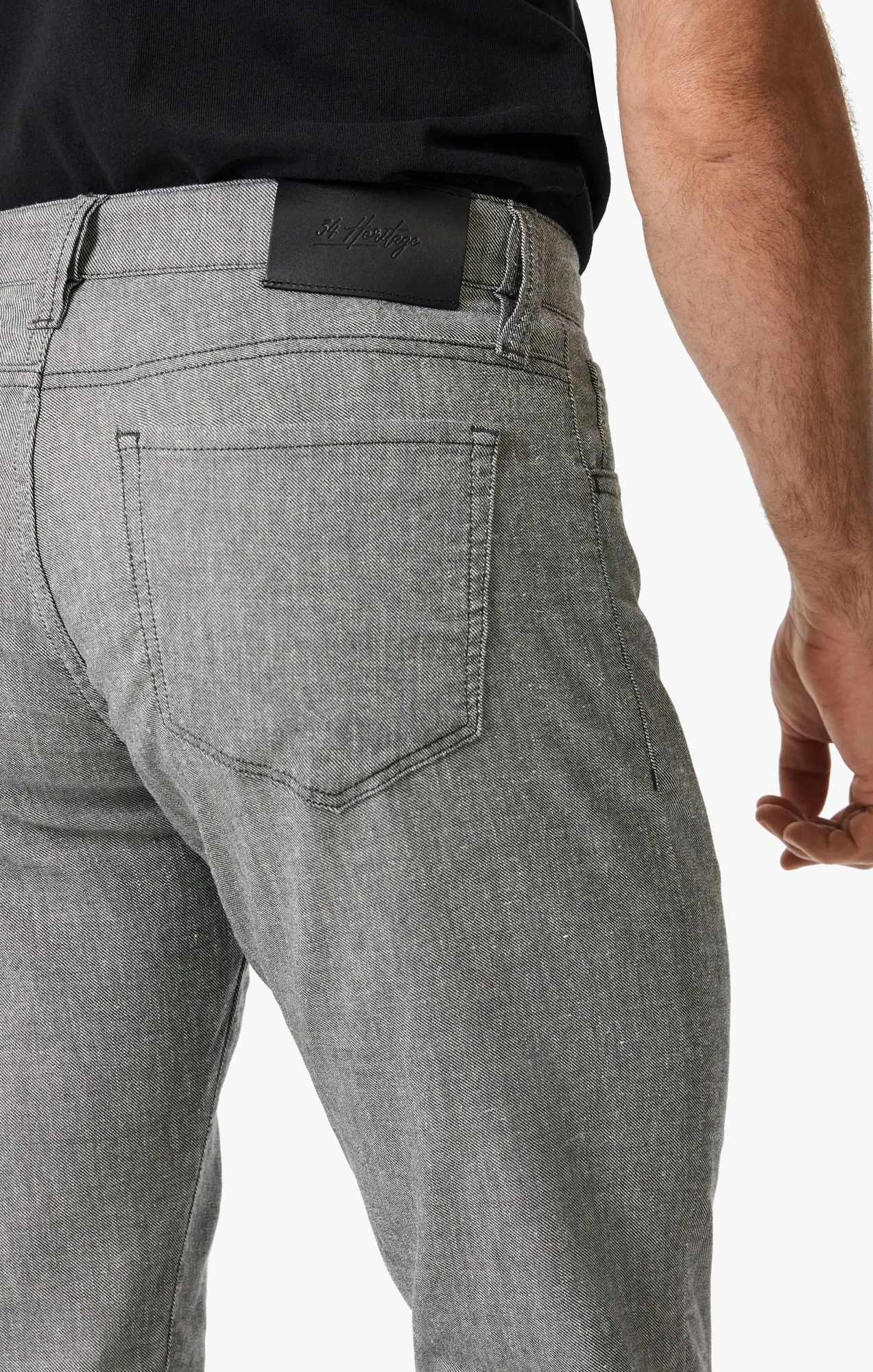 Courage Straight Leg Pants In Anthracite Hemp