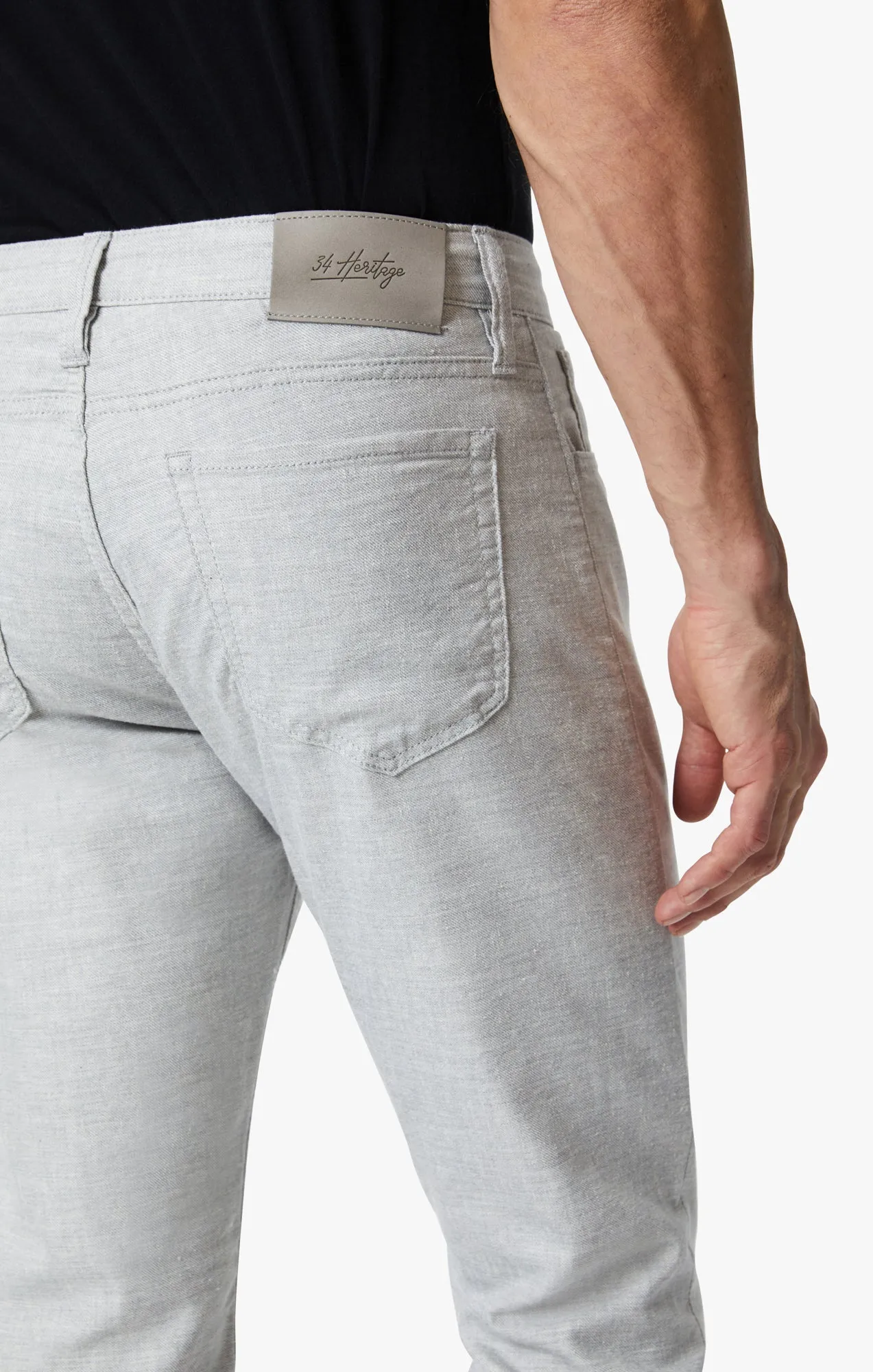 Courage Straight Leg Pants In Light Grey Hemp