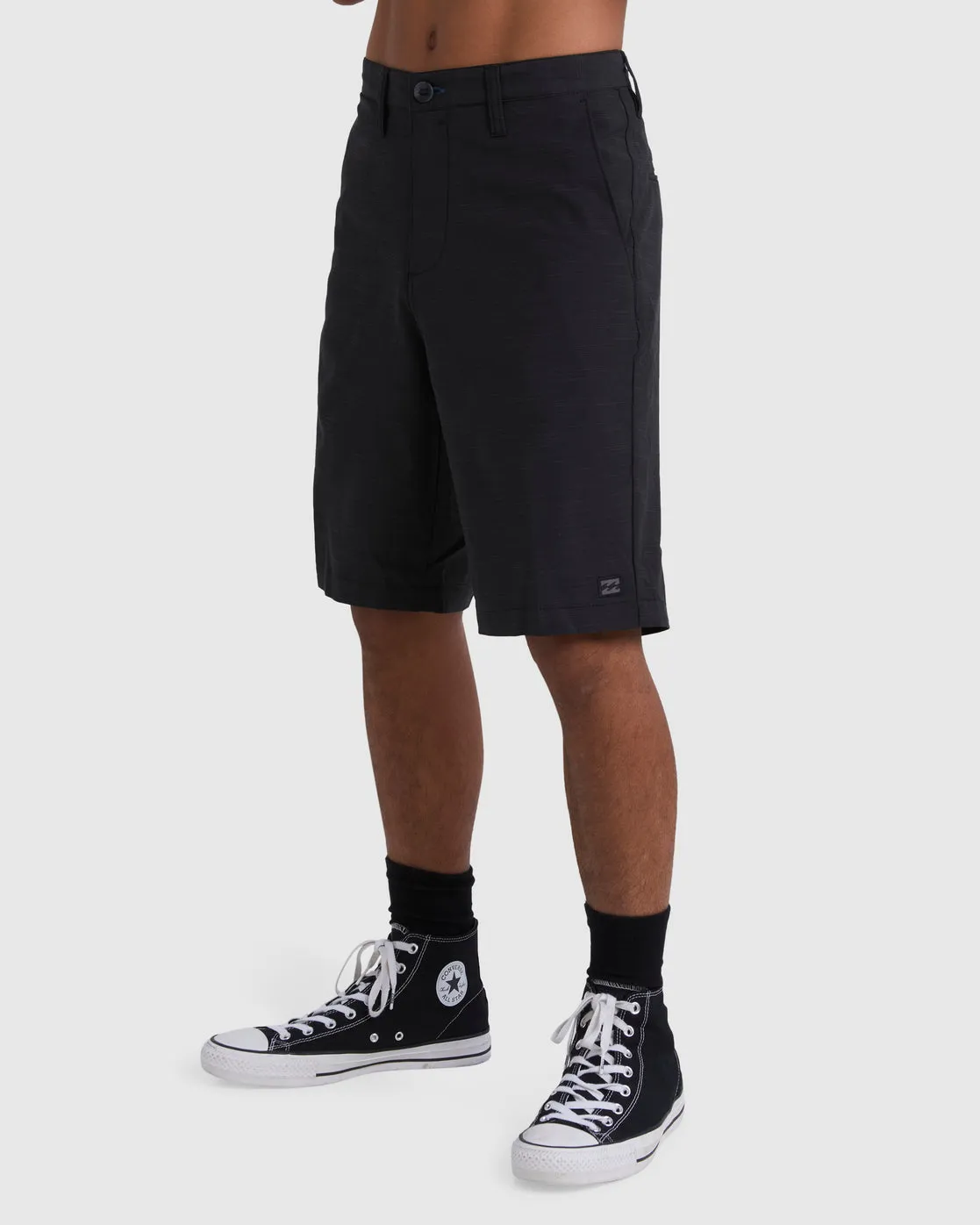 Crossfire Slub Submersible Shorts 21" - Black