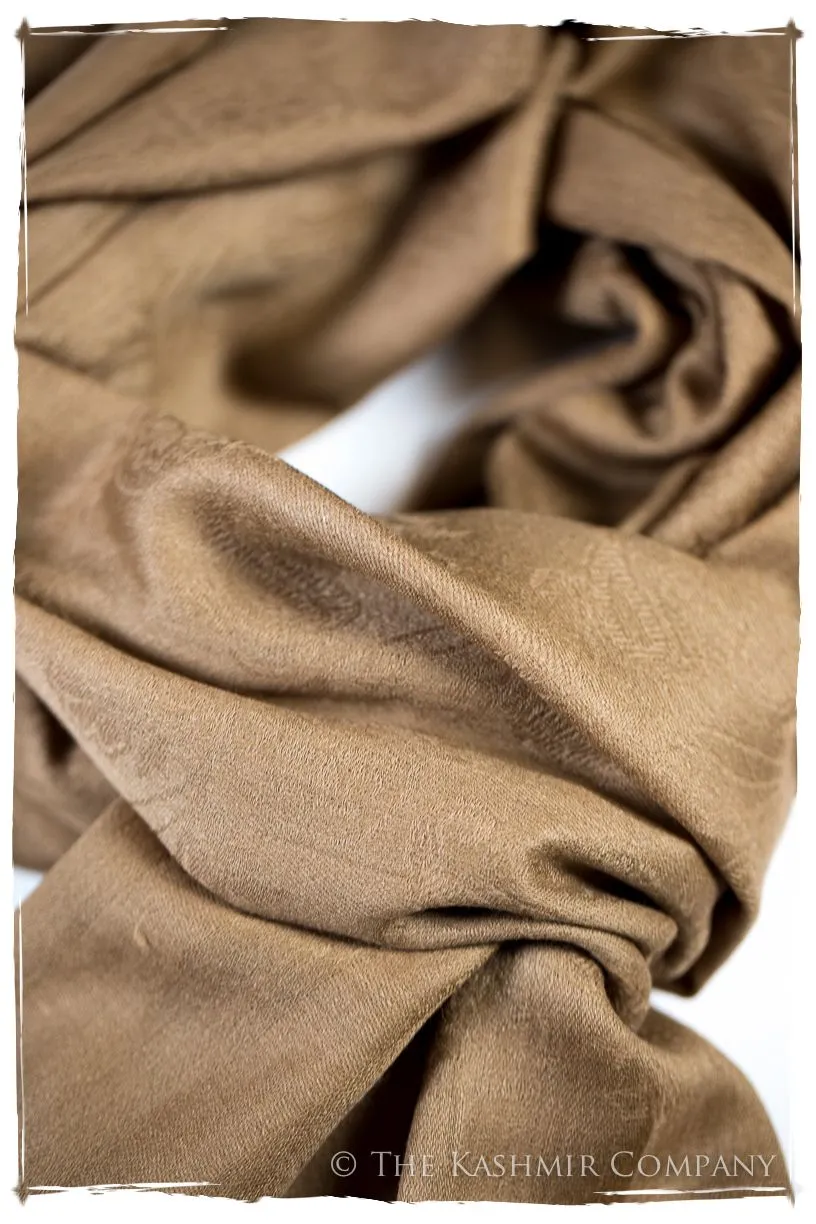 Cuban Sand Paisley Kashmir Wool Scarf