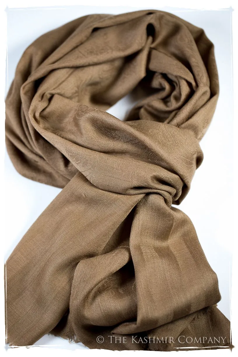 Cuban Sand Paisley Kashmir Wool Scarf