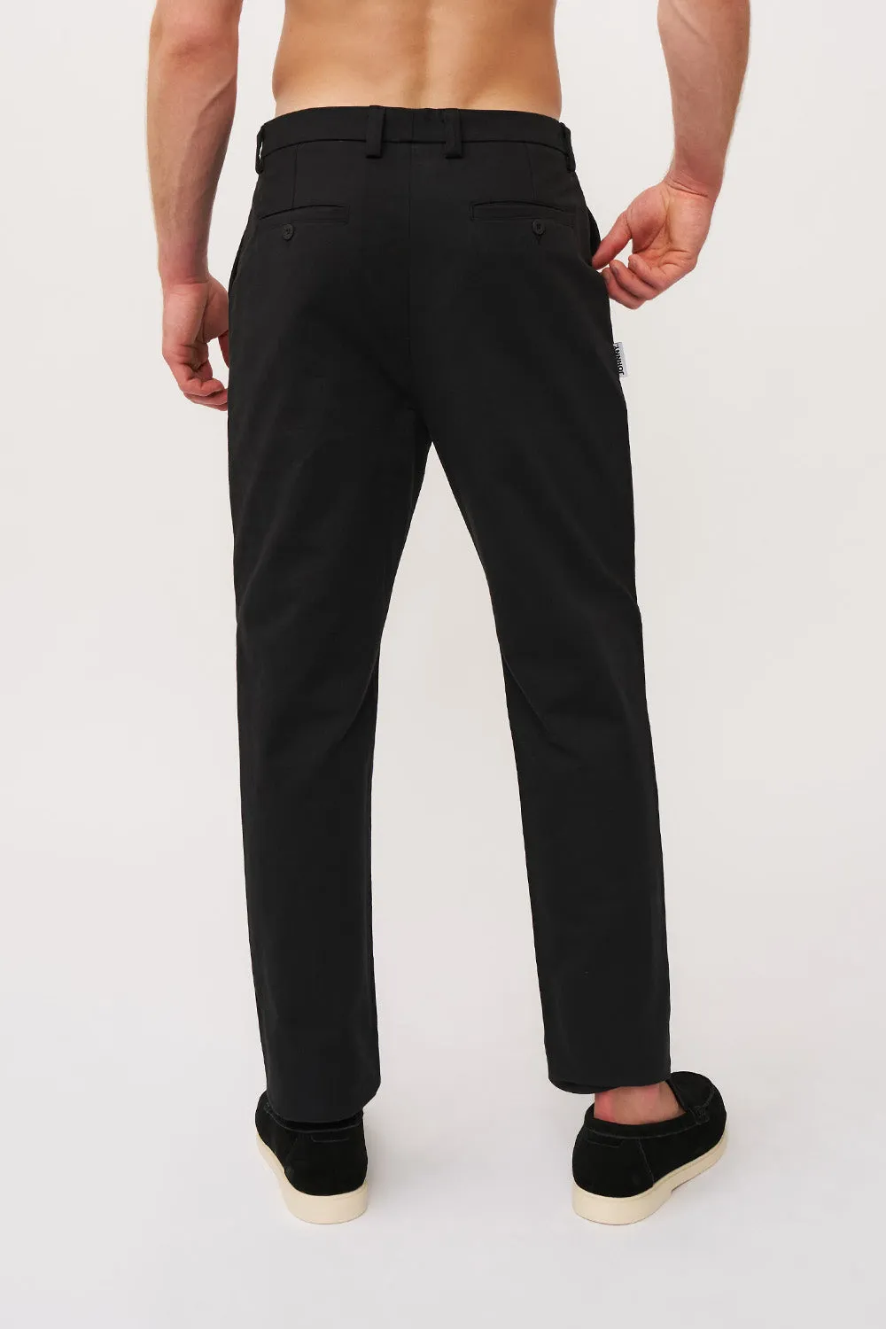 Dean Pleat Front Pant - Black