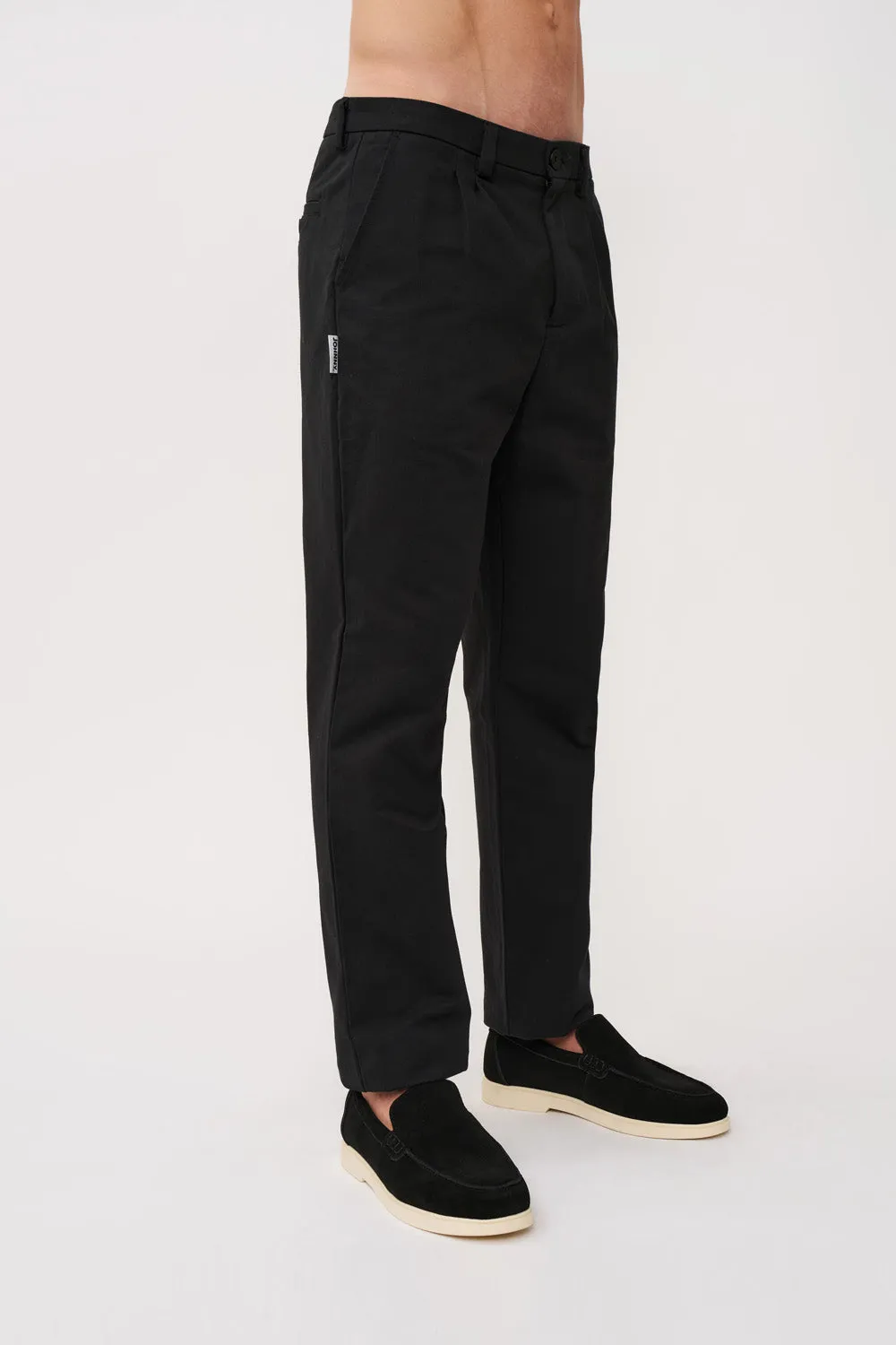 Dean Pleat Front Pant - Black