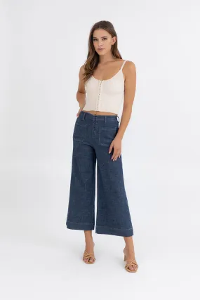 Denim by Nature™ Sophie Crop Wide Leg