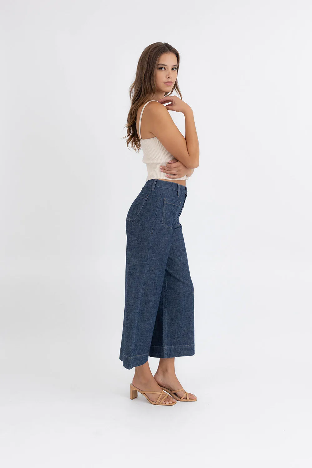 Denim by Nature™ Sophie Crop Wide Leg