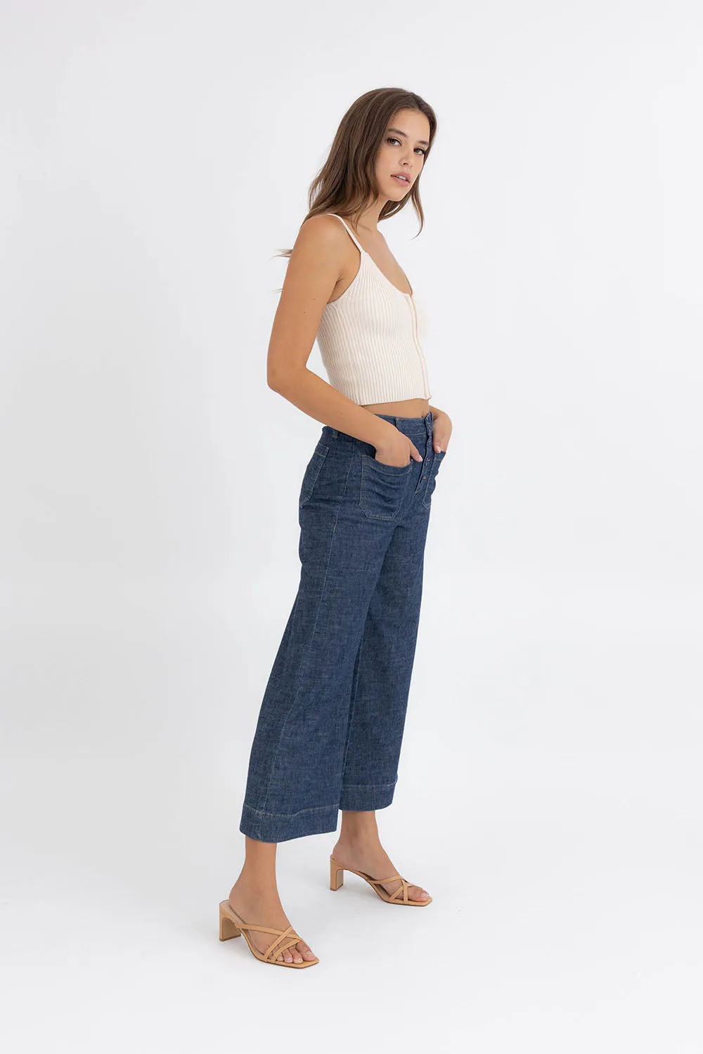 Denim by Nature™ Sophie Crop Wide Leg