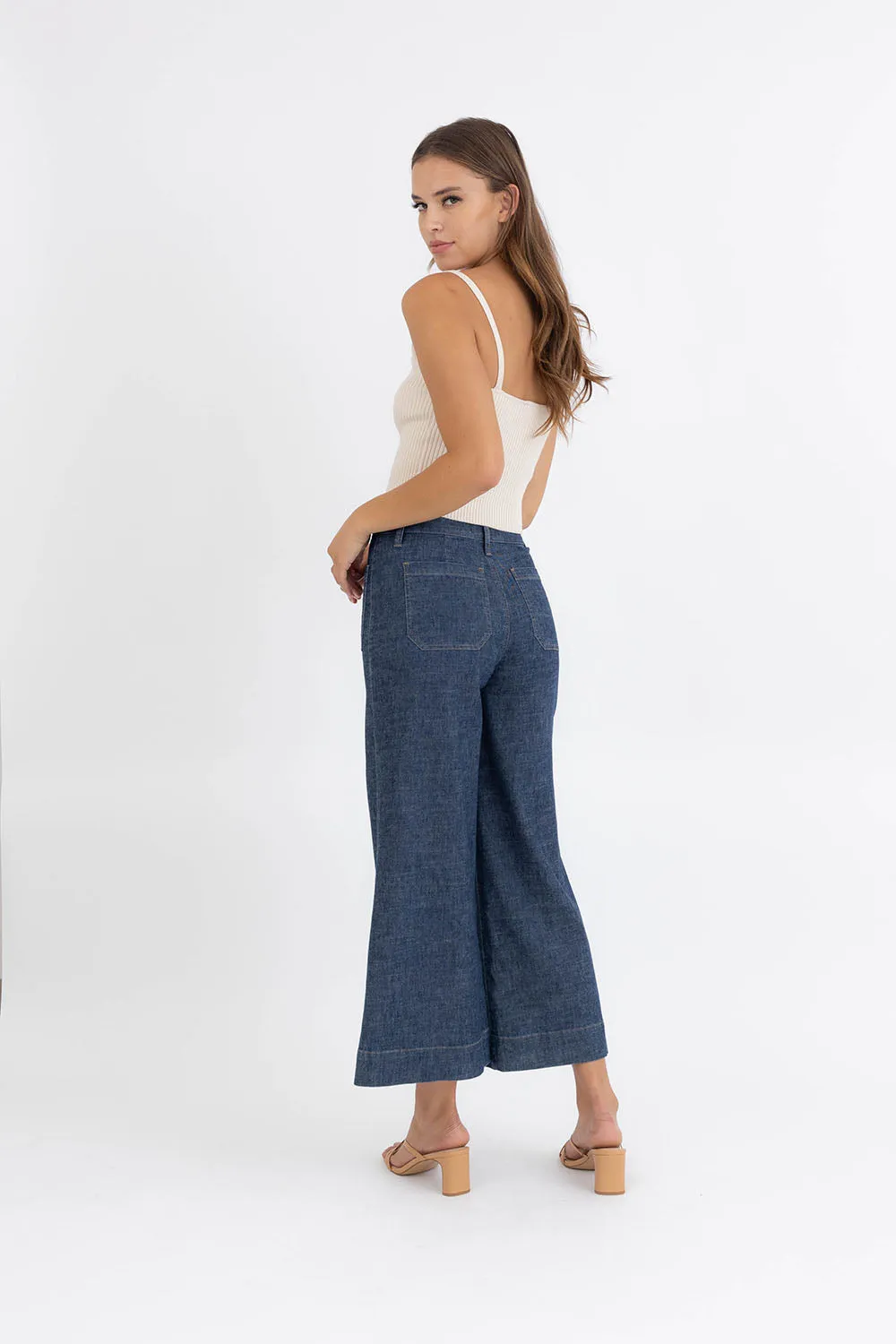 Denim by Nature™ Sophie Crop Wide Leg