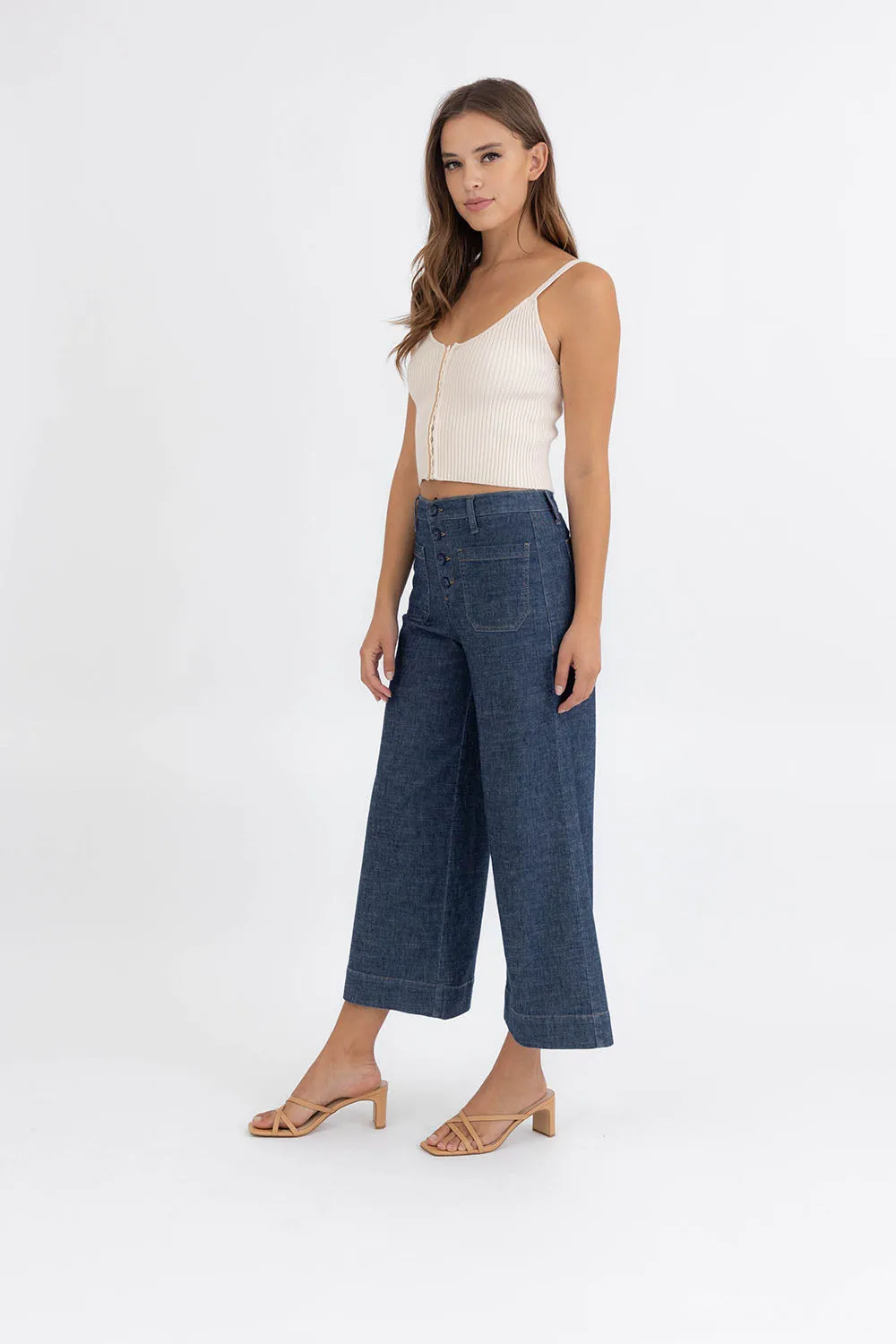 Denim by Nature™ Sophie Crop Wide Leg