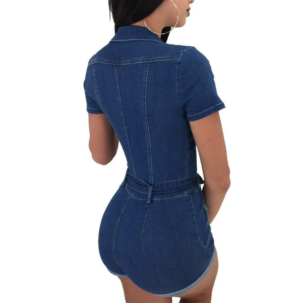 DENIM DIVA FITTED ROMPER