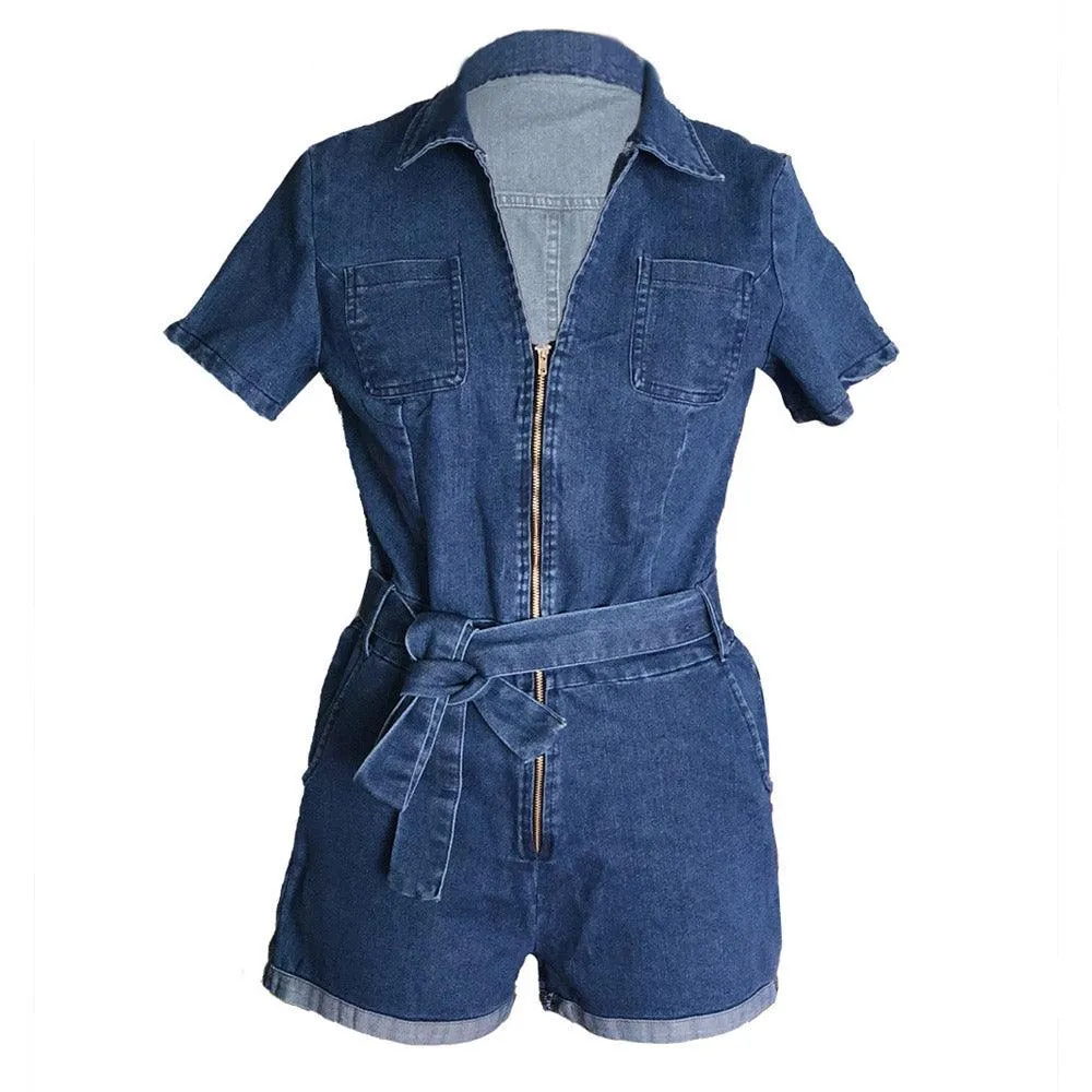 DENIM DIVA FITTED ROMPER