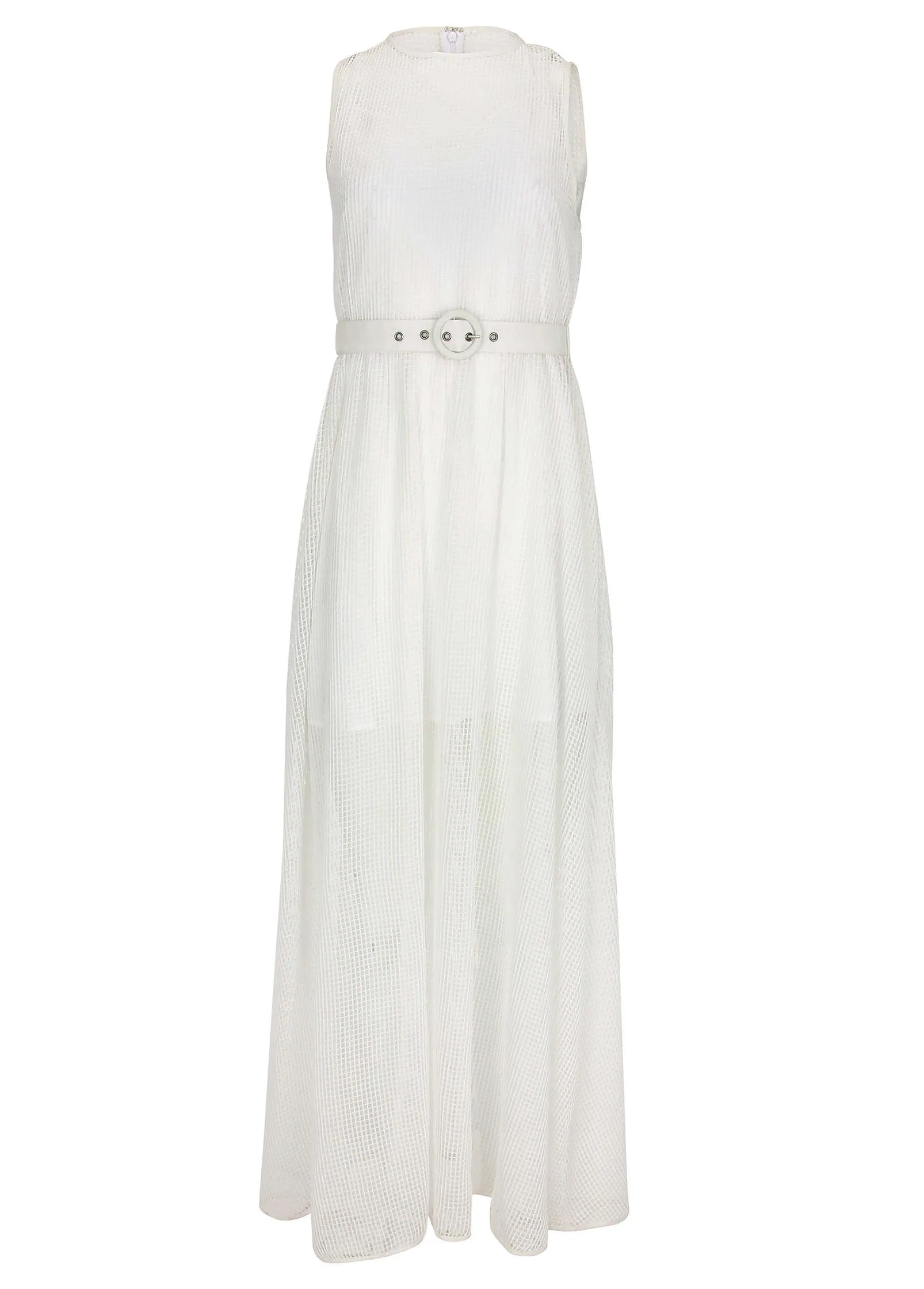 Diamond Lace Maxi Dress - Off White