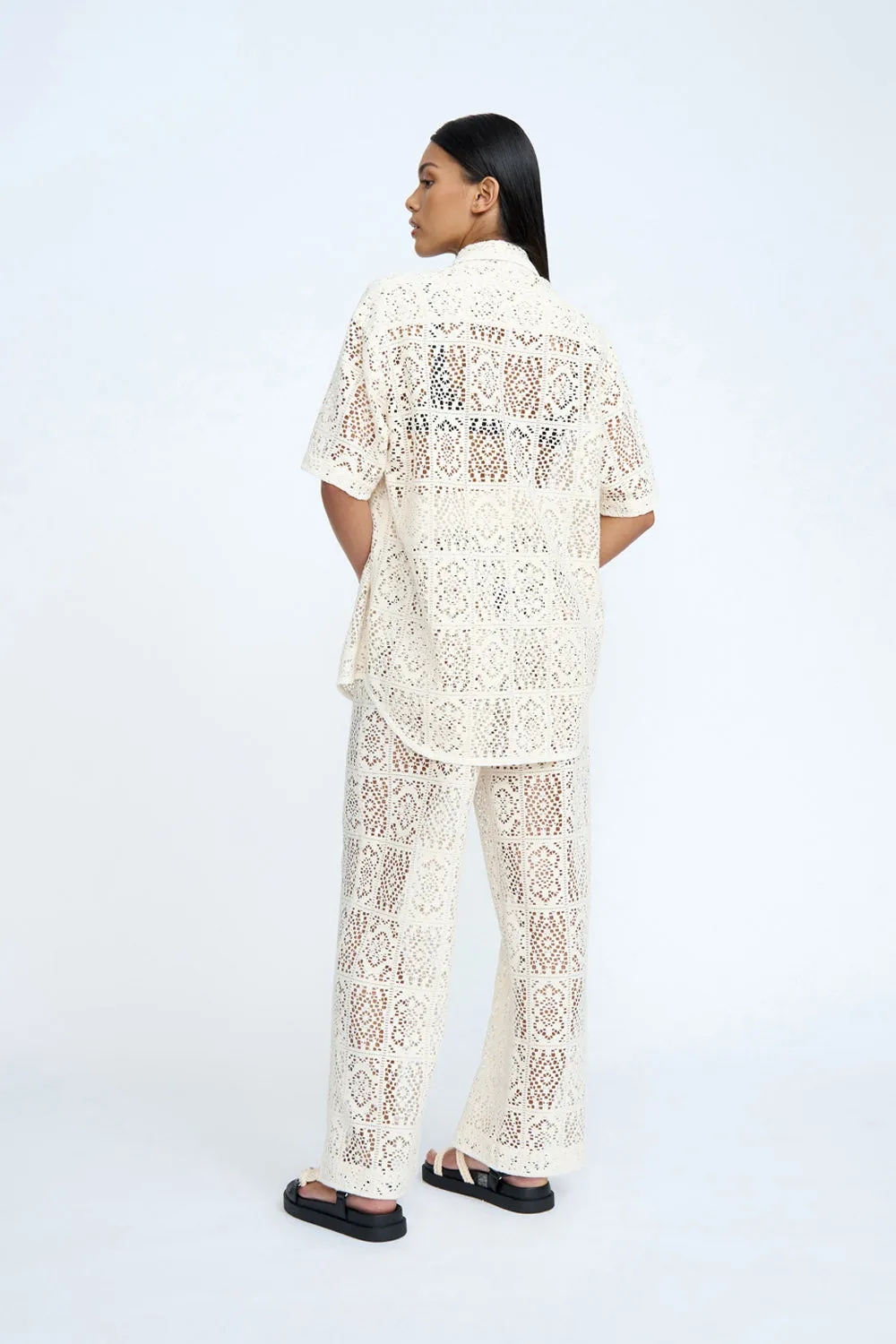 Drifter Lace Pant | Final Sale - Ecru