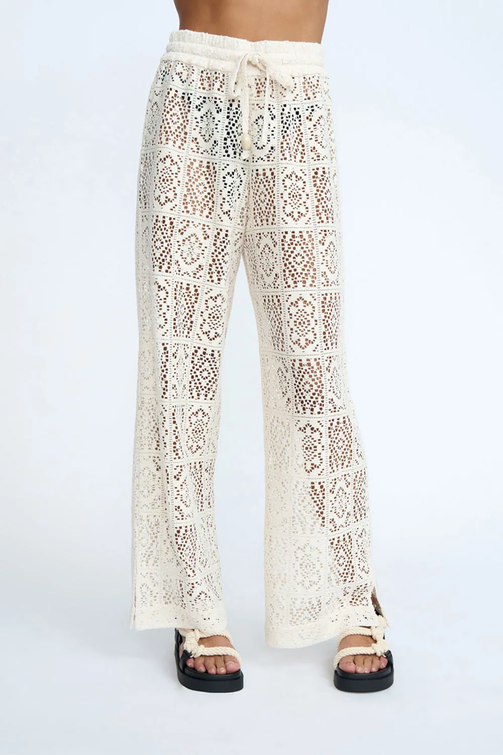 Drifter Lace Pant | Final Sale - Ecru