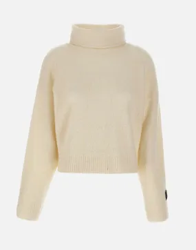 Dropped Wool Knit Turtleneck Sweater