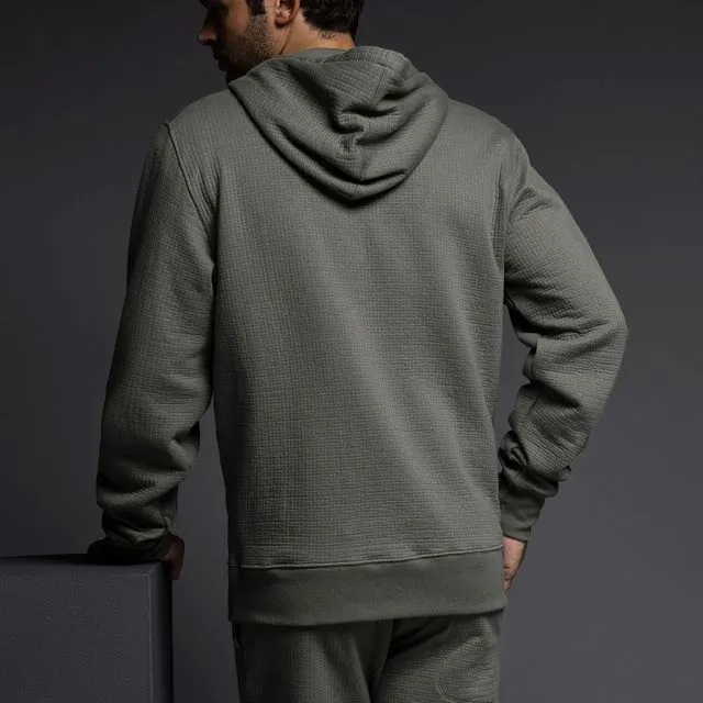 Dual Layer Zip Hoodie Gunmetal