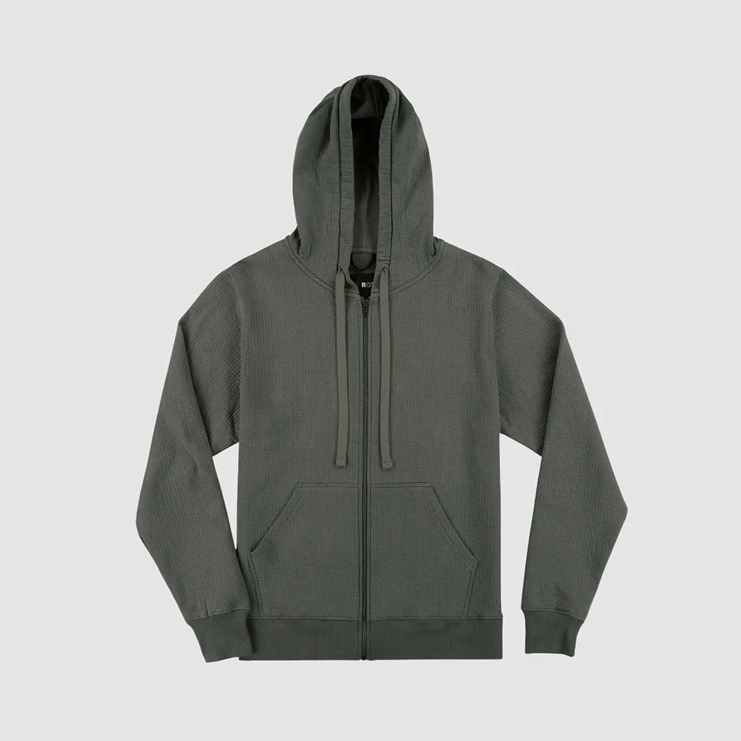 Dual Layer Zip Hoodie Gunmetal