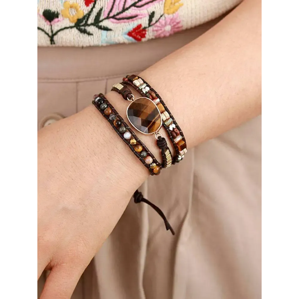 Elegant Geometrical Shape Triple-Layer Bracelet for Luxury Fashion for Women