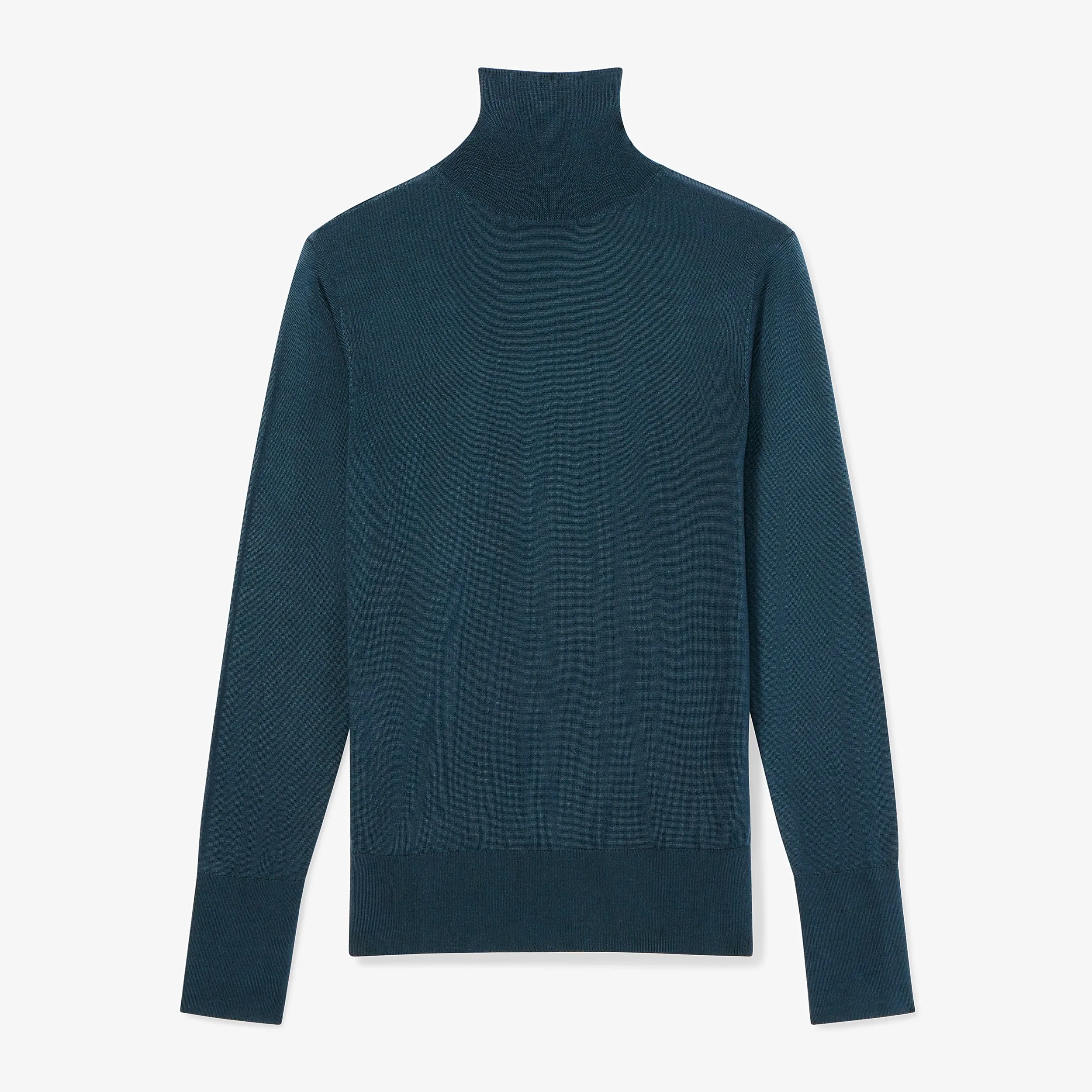 Elizabeth Turtleneck - Silk Jersey :: Deep Sea