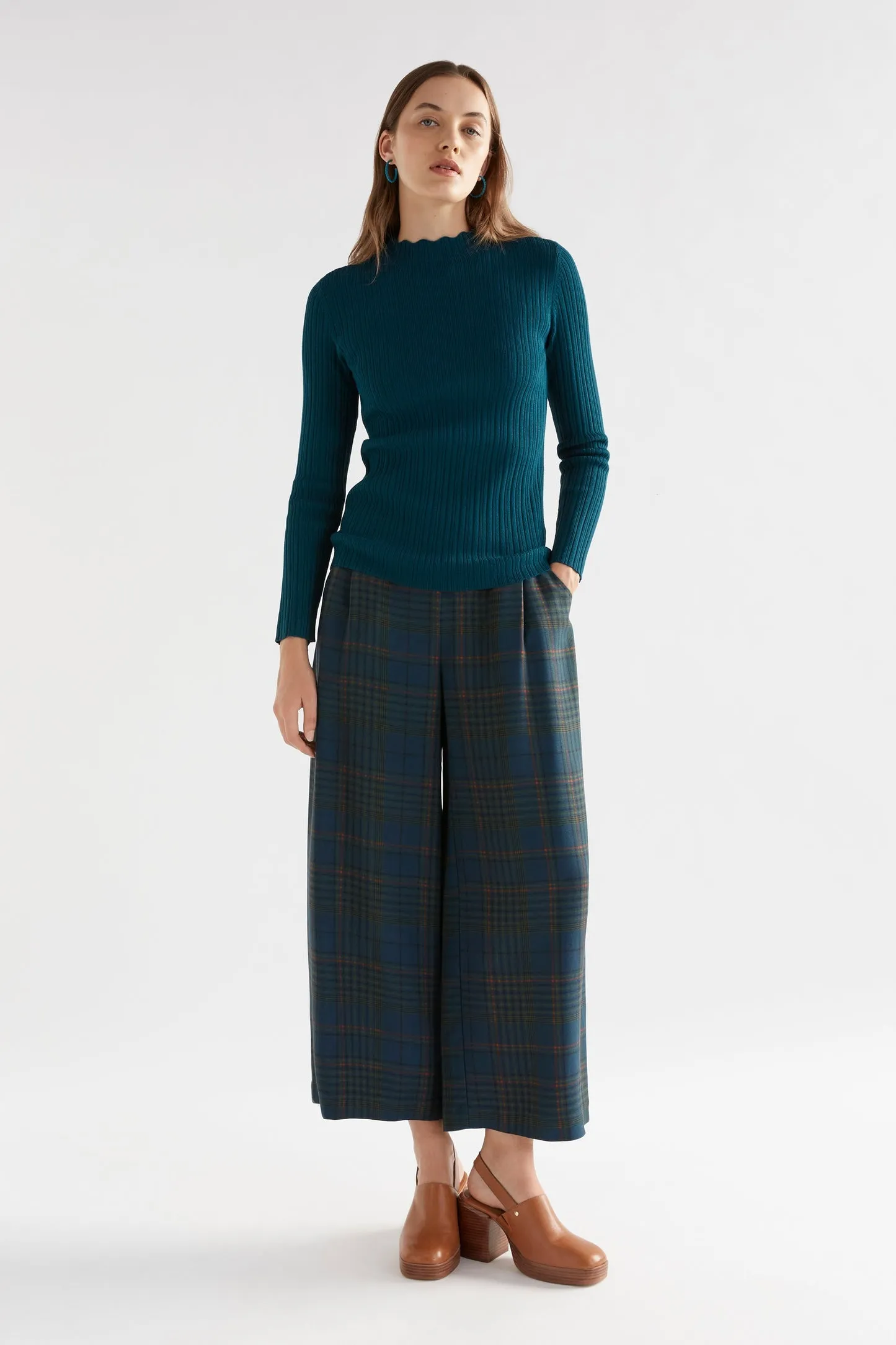 Elk The Label - Seine Pant - Teal Plaid