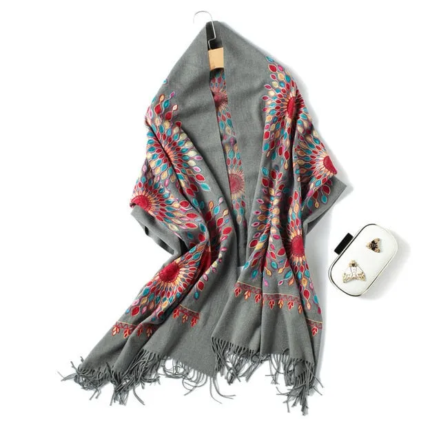 Fashion Winter Cashmere Scarf Printed Bandana Shawl #1149