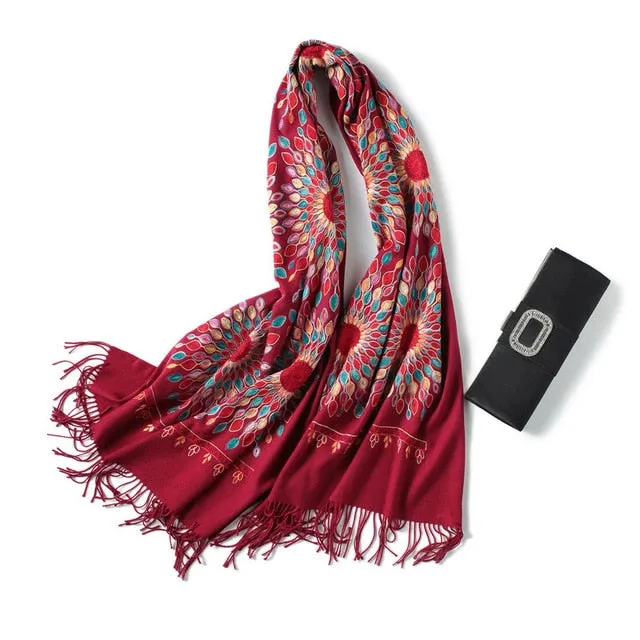 Fashion Winter Cashmere Scarf Printed Bandana Shawl #1149