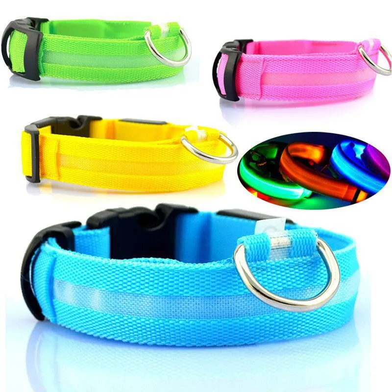 Flashing Luminous Adjustable Night Safety Nylon Pet Collar