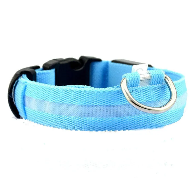 Flashing Luminous Adjustable Night Safety Nylon Pet Collar