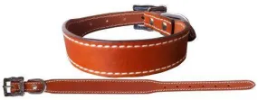 Genuine medium oil leather dog collar