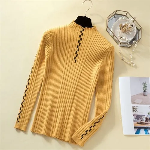 Geometric Print Sweater Women Korean Style