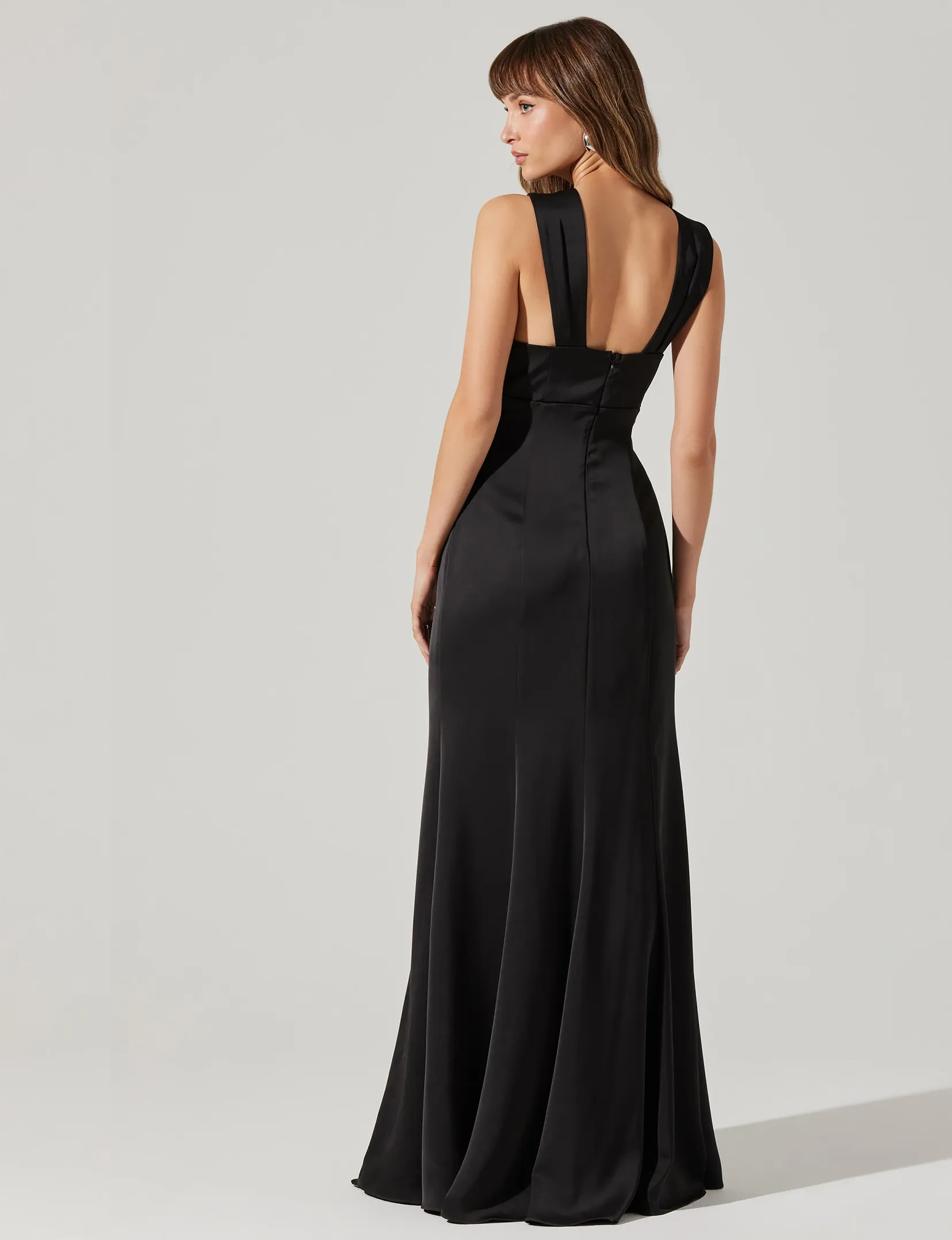 Georgiana Halter Maxi Dress, Black