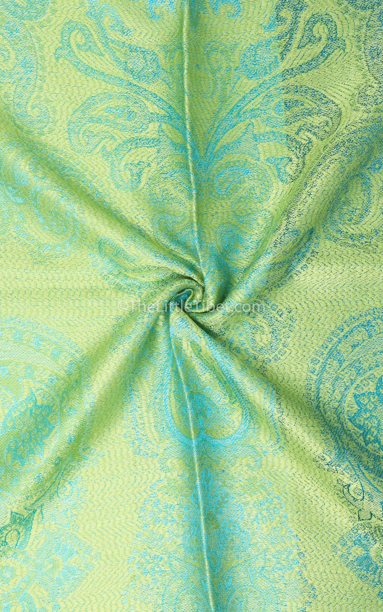 Grayce Green Silk Pashmina - MCL212