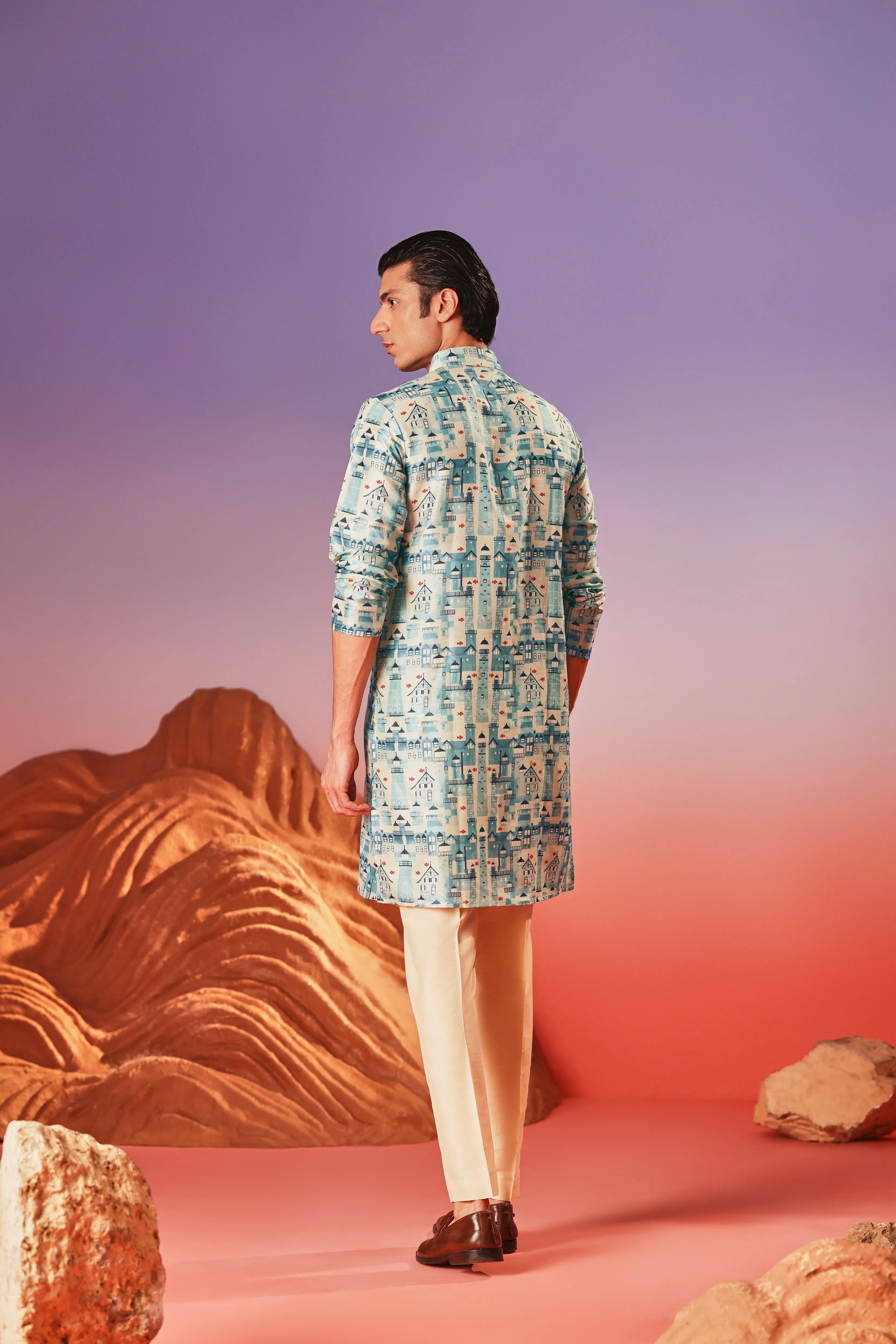 House by the Sea - Silk Kurta