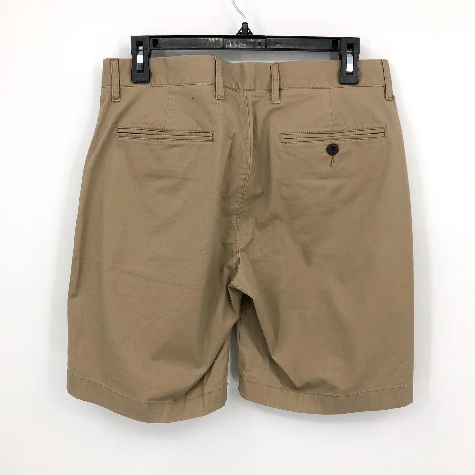 J.CREW Men's 9" Stretch Chino Shorts Size 29 Khaki Tan Flat Front