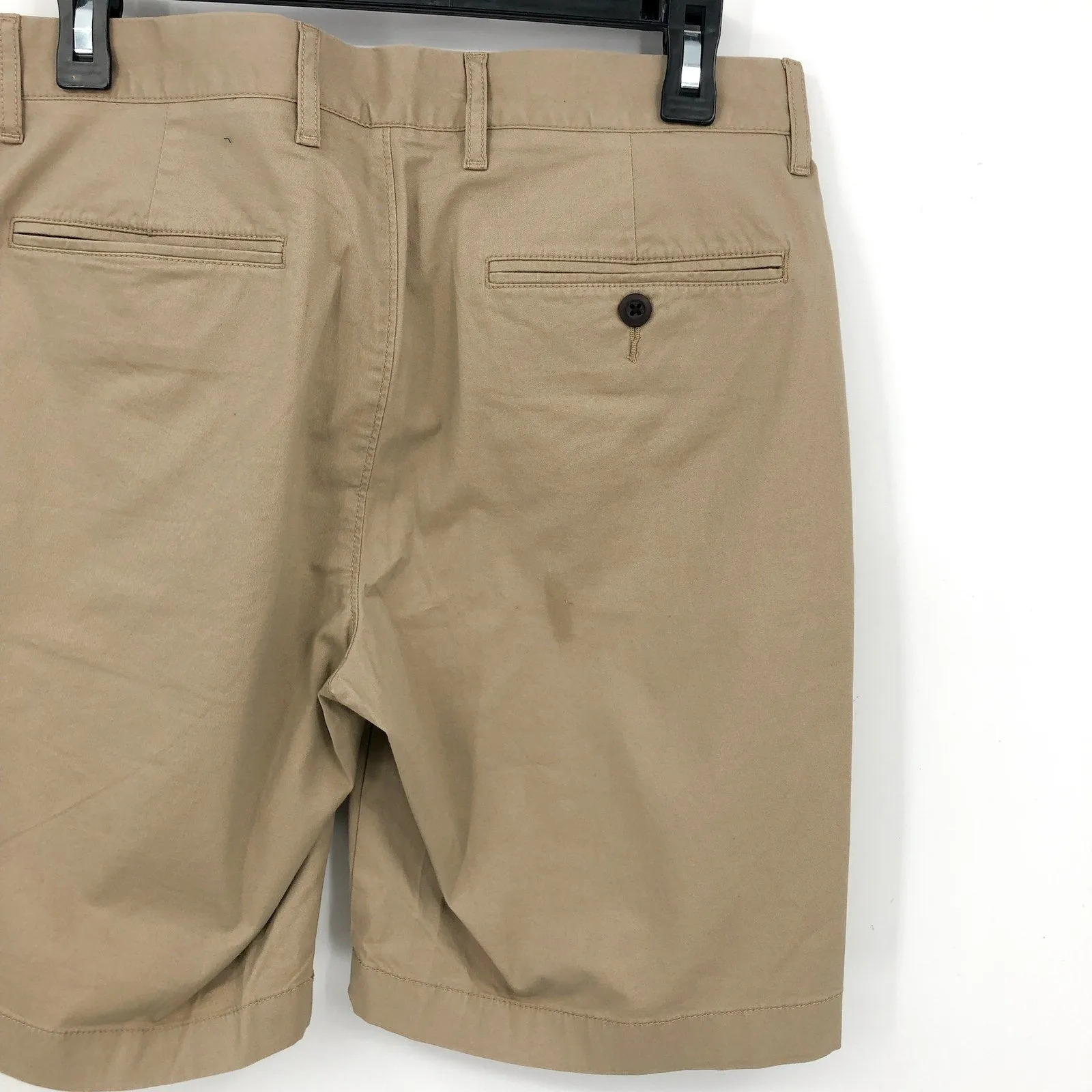 J.CREW Men's 9" Stretch Chino Shorts Size 29 Khaki Tan Flat Front