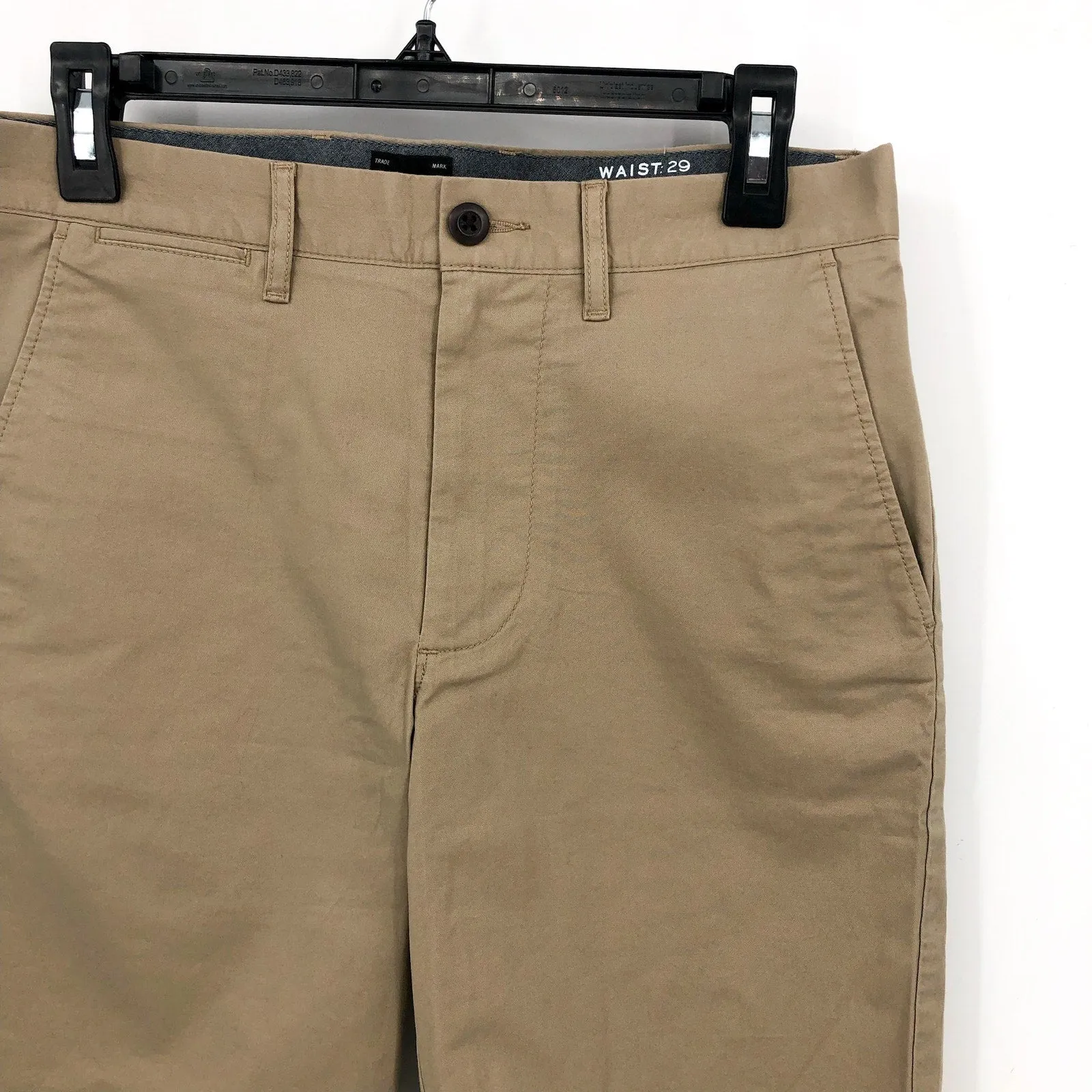 J.CREW Men's 9" Stretch Chino Shorts Size 29 Khaki Tan Flat Front