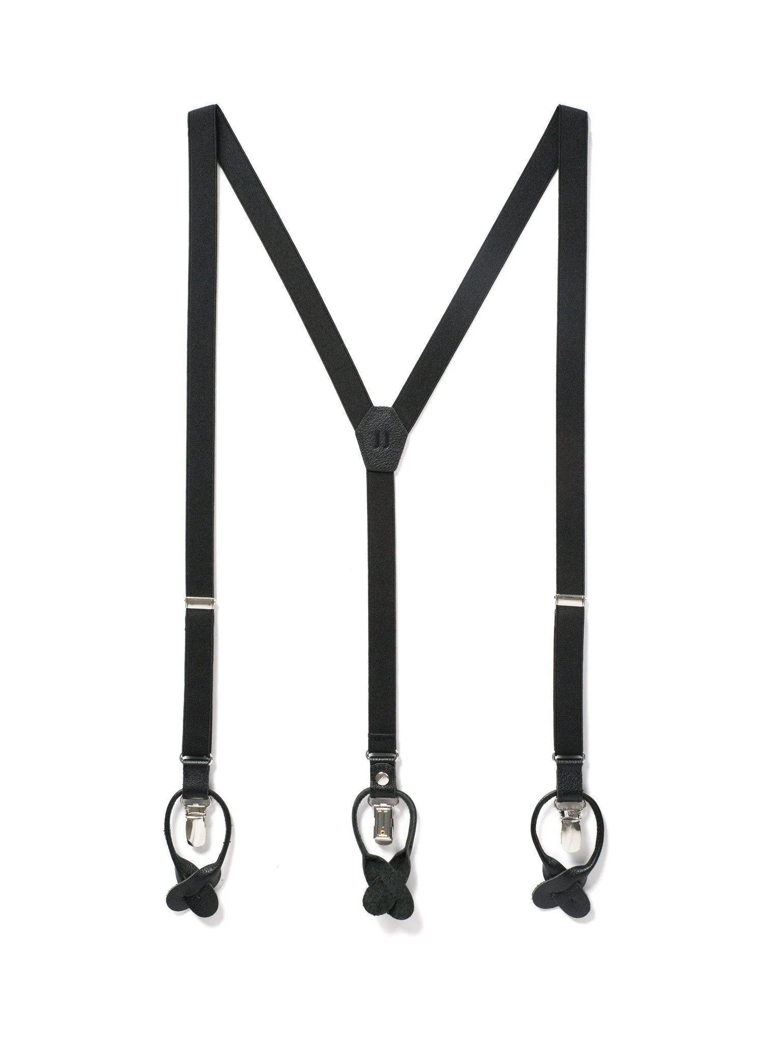 Jet Set - Skinny Black Suspenders