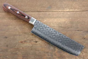 Jikko VG10 17 Layer Nakiri  160mm Mahogany Handle