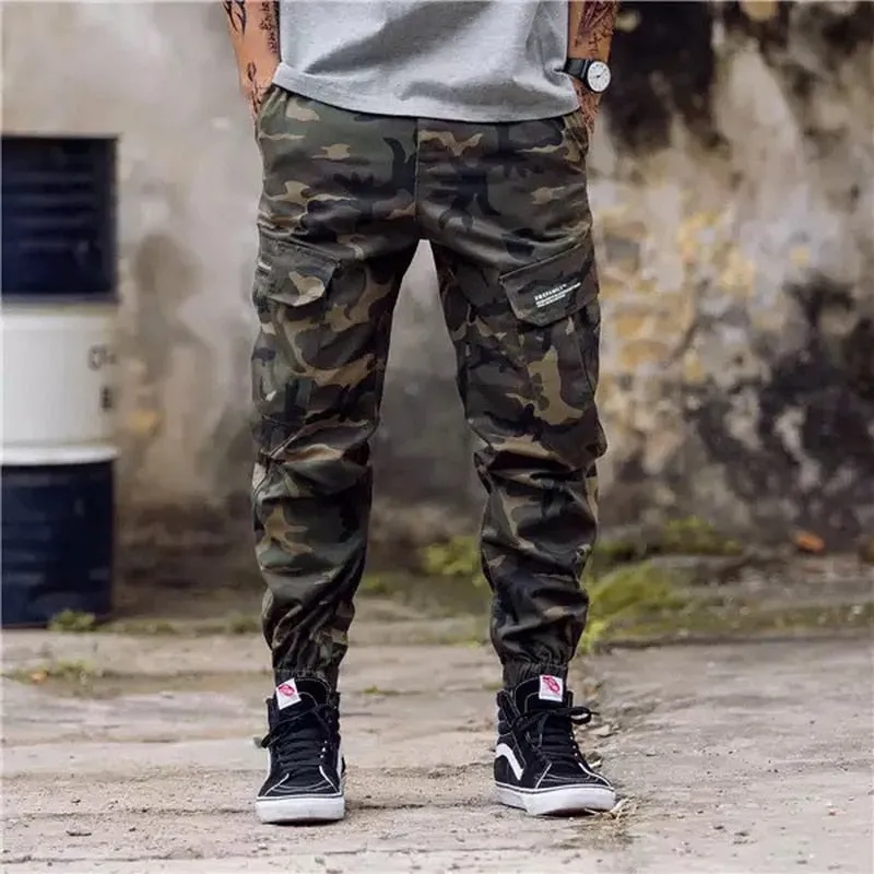 Joggers Men Cargo Pants Mens Military Black/Camouflage Pants Pure Cotton Men's Cargo Trousers With Pockets BM305