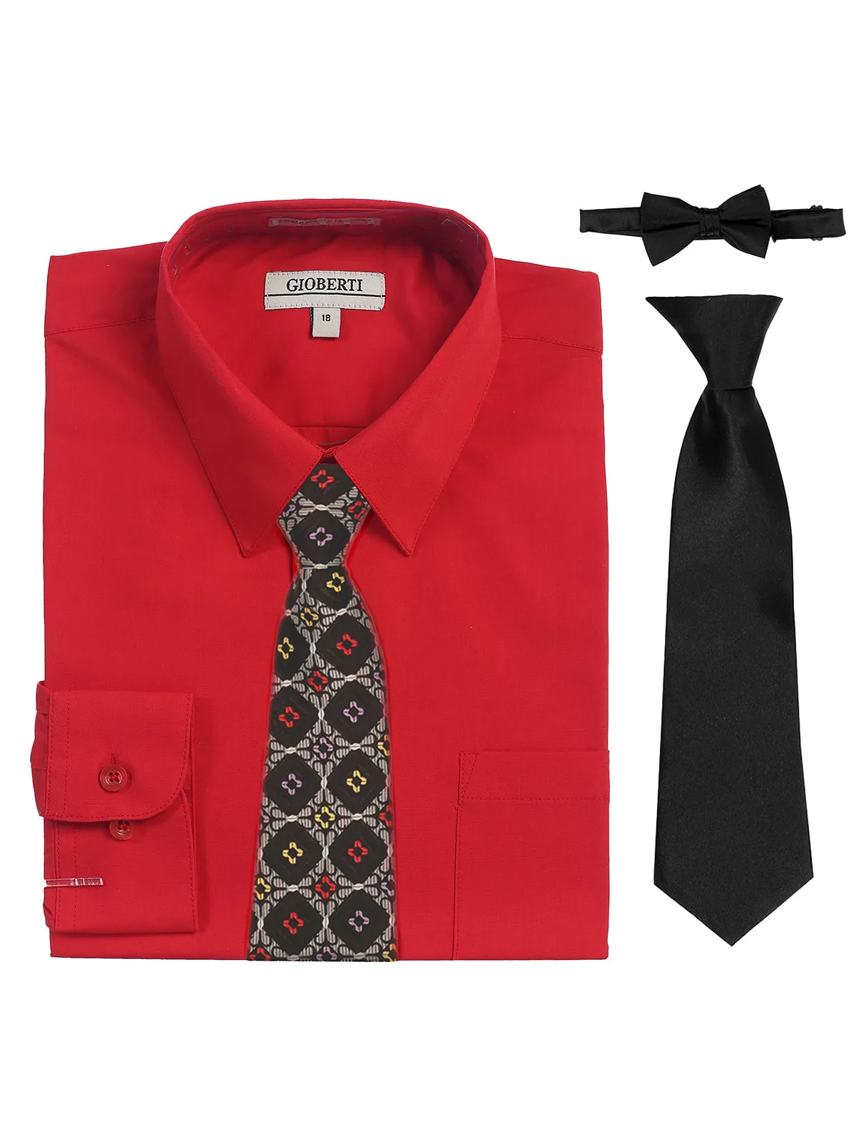 Kid's (2T-7) Shirt w/ Design Tie Set