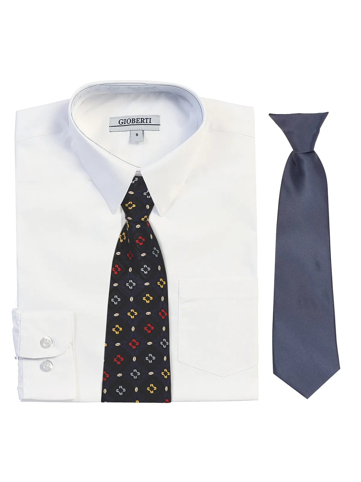 Kid's (2T-7) Shirt w/ Design Tie Set