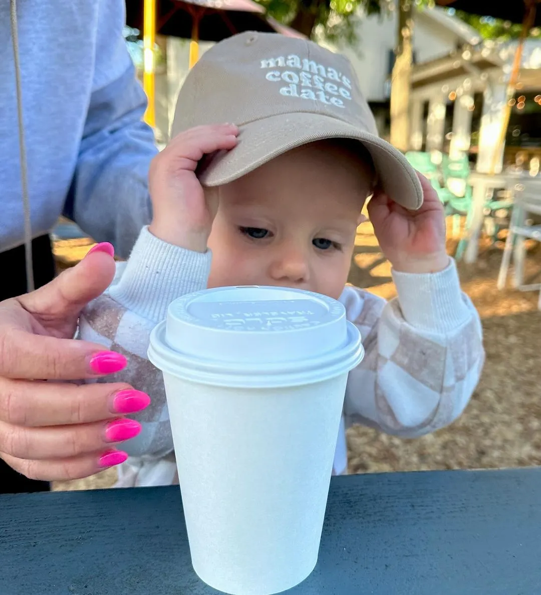 Kids 'Mama's Coffee Date' Baseball Hat