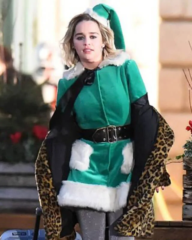 Last Christmas Emilia Clarke Green Elf Coat