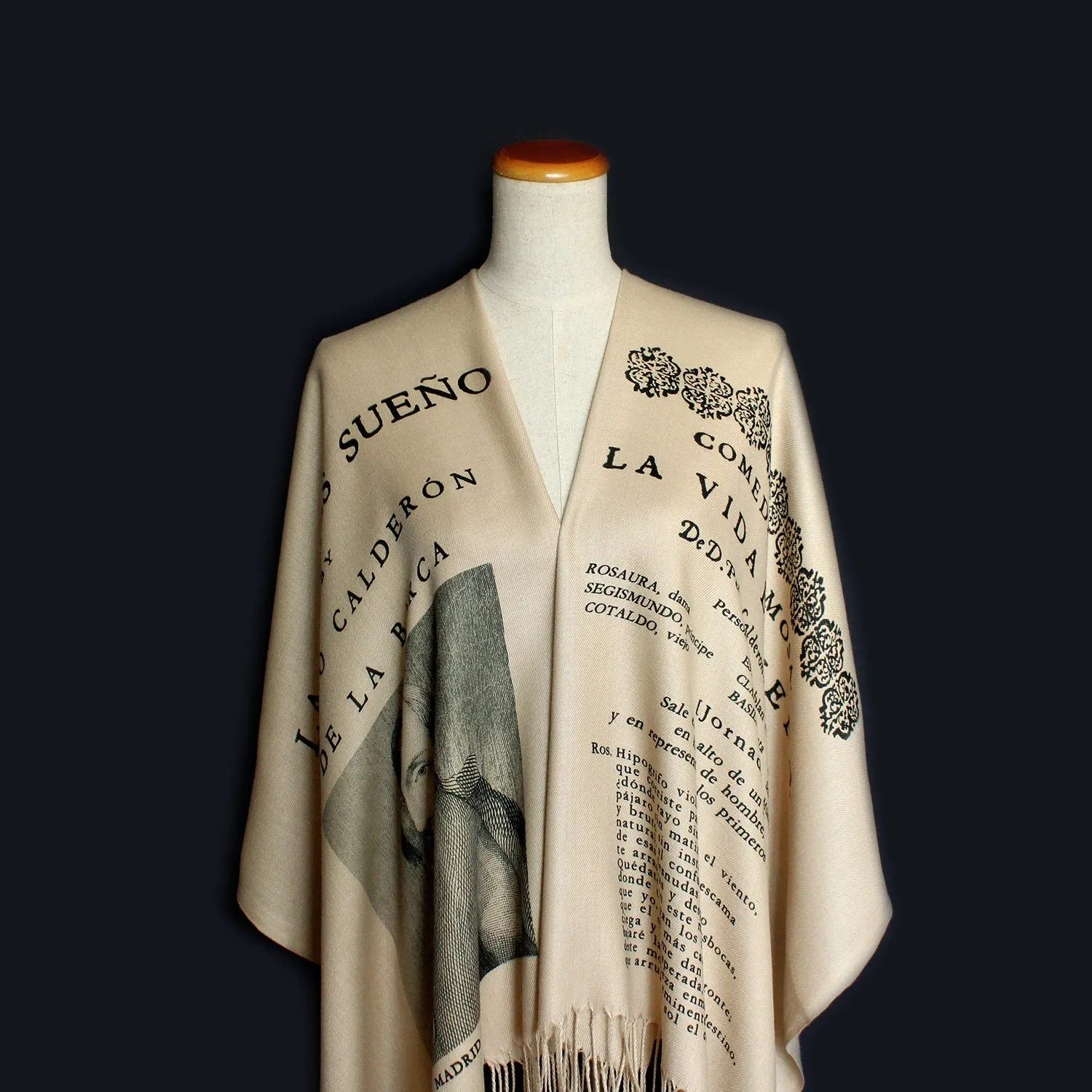 Life Is a Dream (La vida es sueño)  by Pedro Calderón de la Barca Scarf Shawl Wrap. Book Scarf