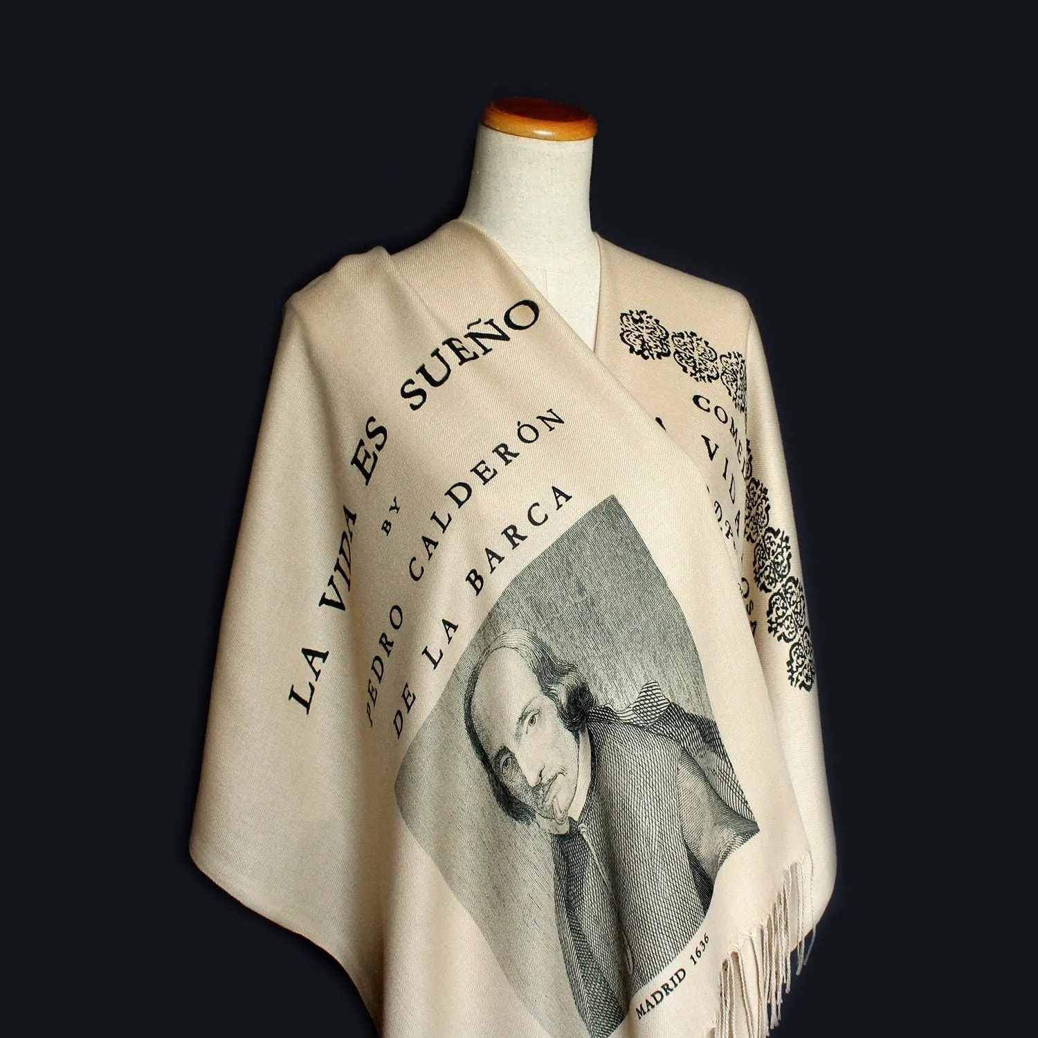 Life Is a Dream (La vida es sueño)  by Pedro Calderón de la Barca Scarf Shawl Wrap. Book Scarf