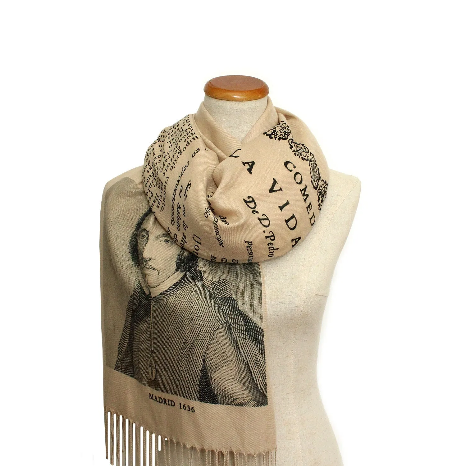 Life Is a Dream (La vida es sueño)  by Pedro Calderón de la Barca Scarf Shawl Wrap. Book Scarf