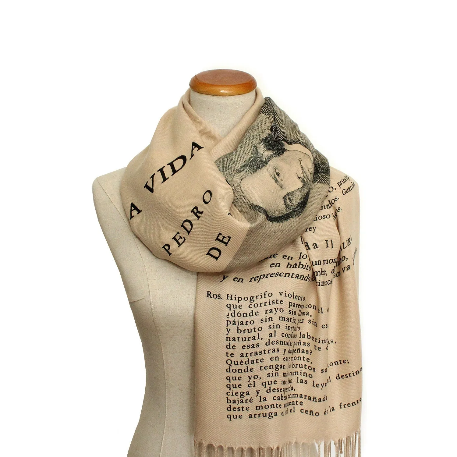 Life Is a Dream (La vida es sueño)  by Pedro Calderón de la Barca Scarf Shawl Wrap. Book Scarf